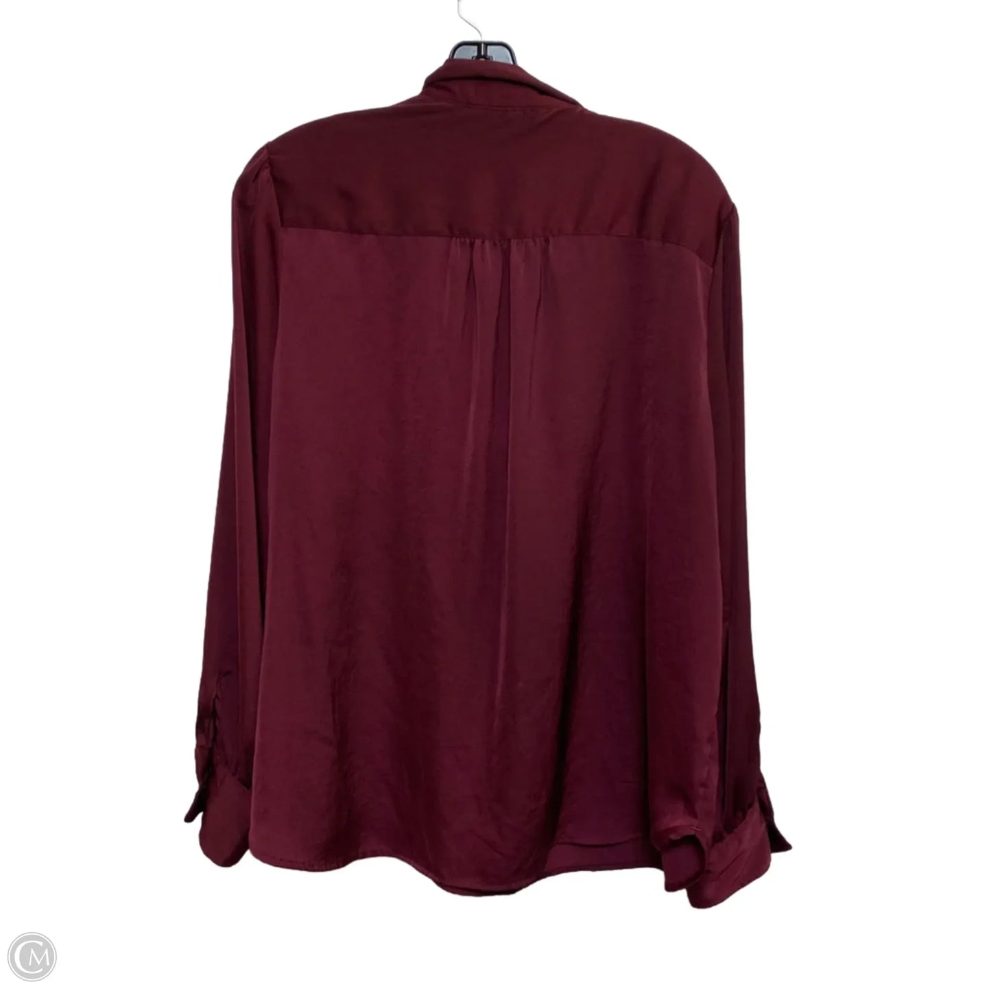 Blouse Long Sleeve By Banana Republic In Red, Size: Xl