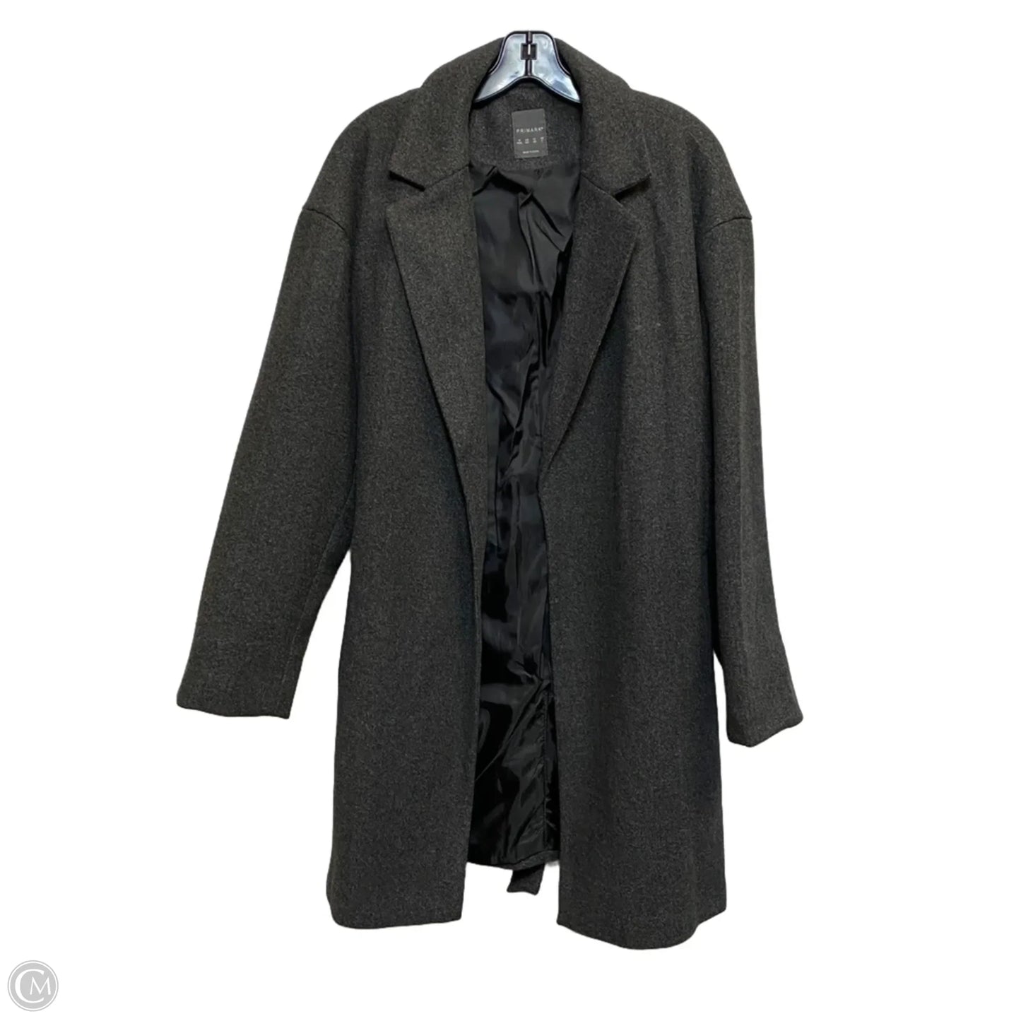 Coat Peacoat By Primark In Grey, Size: L