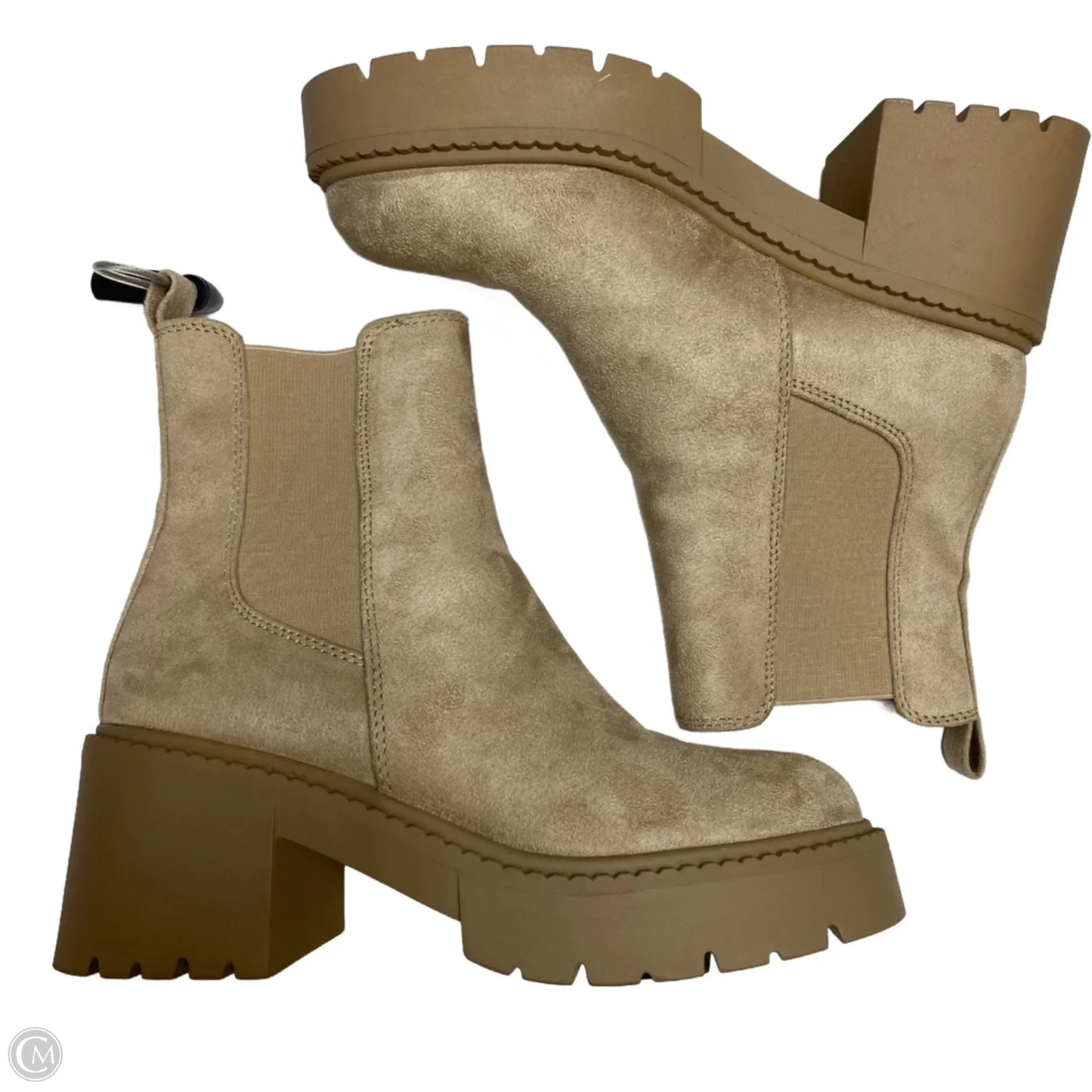 Boots Ankle Heels By Madden Girl In Tan, Size: 7