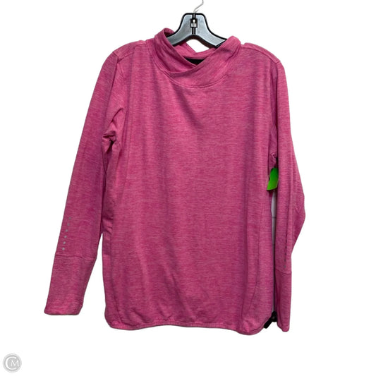 Athletic Top Long Sleeve Collar By Liberty Pro In Pink, Size: Xl