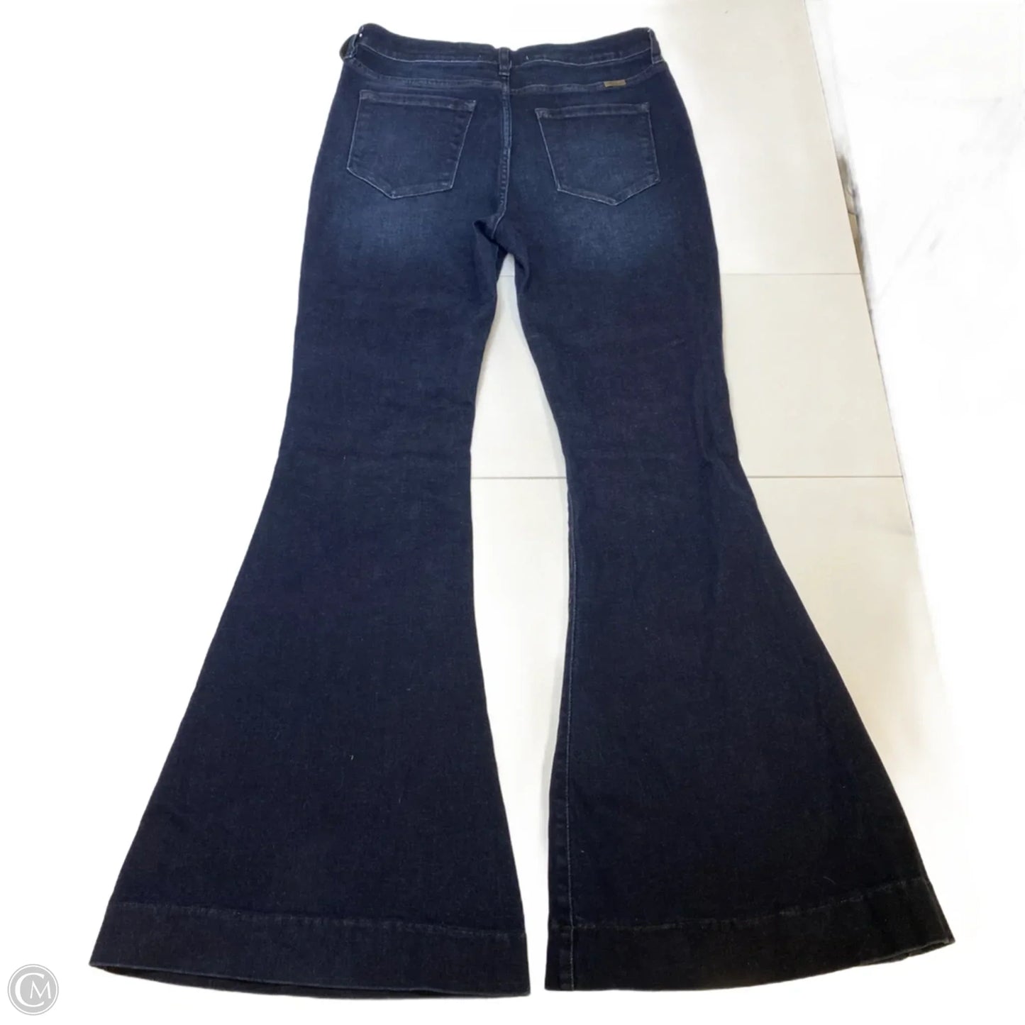 Jeans Flared By Kancan In Blue Denim, Size: 10