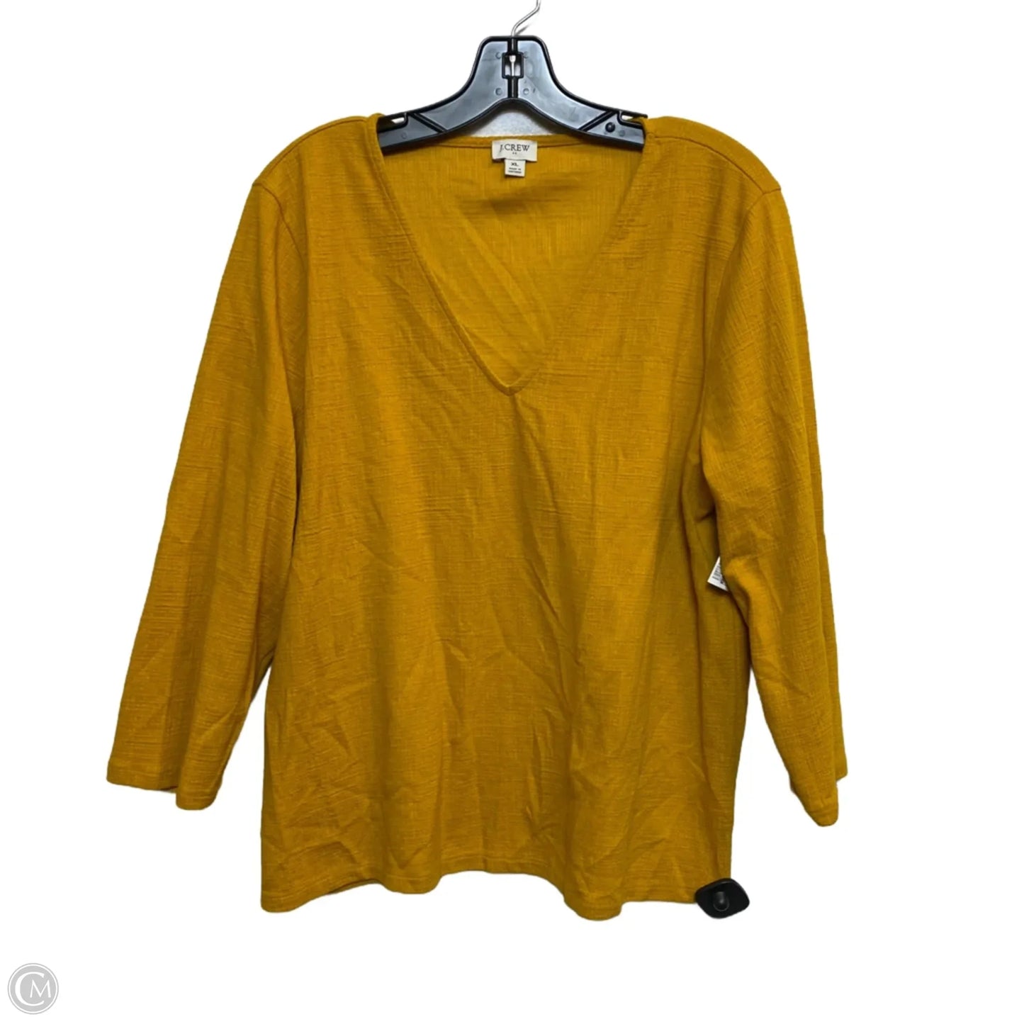 Top 3/4 Sleeve By J. Crew In Yellow, Size: Xl
