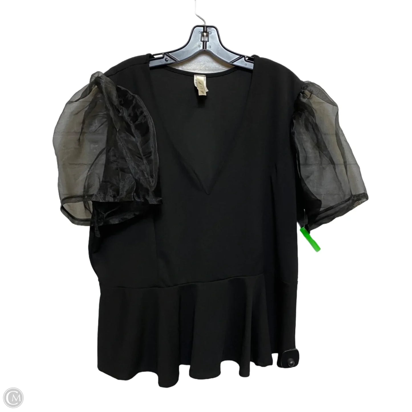 Top Short Sleeve By On In Black, Size: 3x