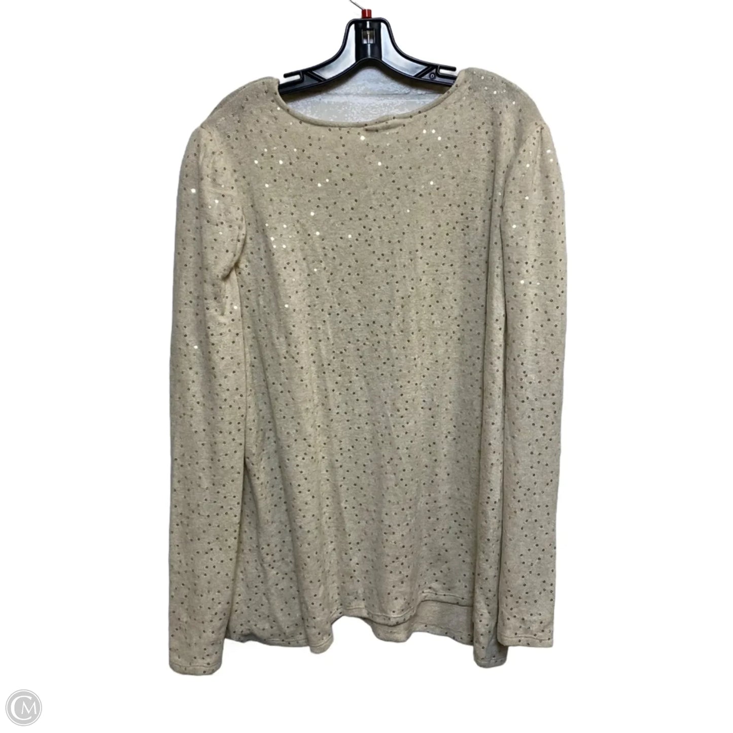 Top Long Sleeve By Cato In Tan, Size: 4x