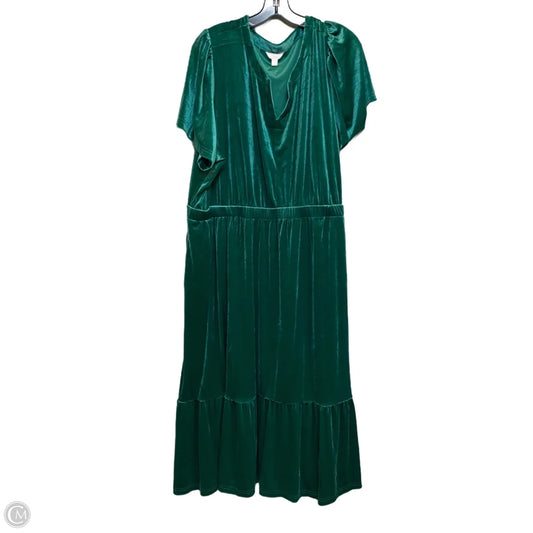 Dress Party Midi By Terra & Sky In Green, Size: 3x