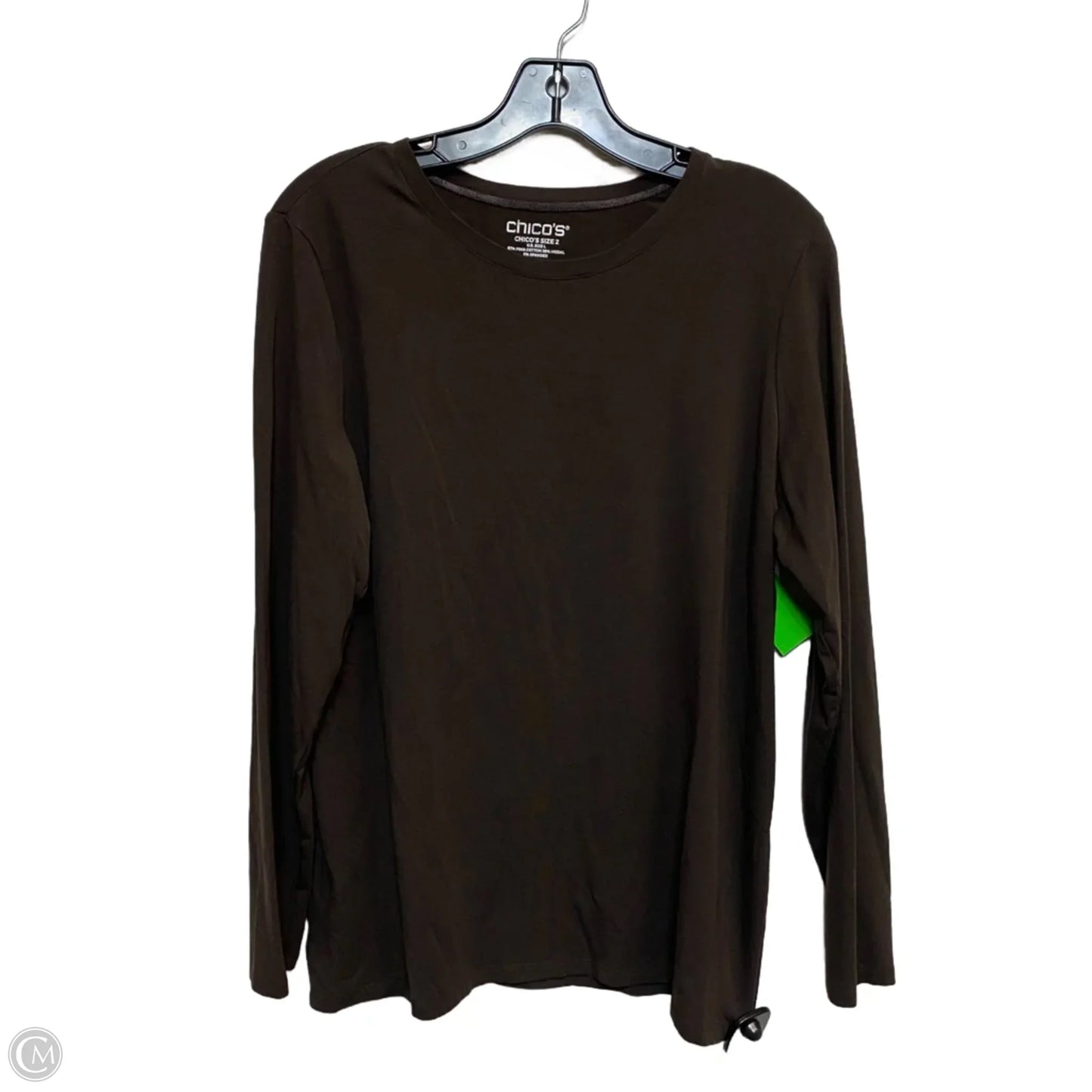 Top Long Sleeve Basic By Chicos In Brown, Size: L