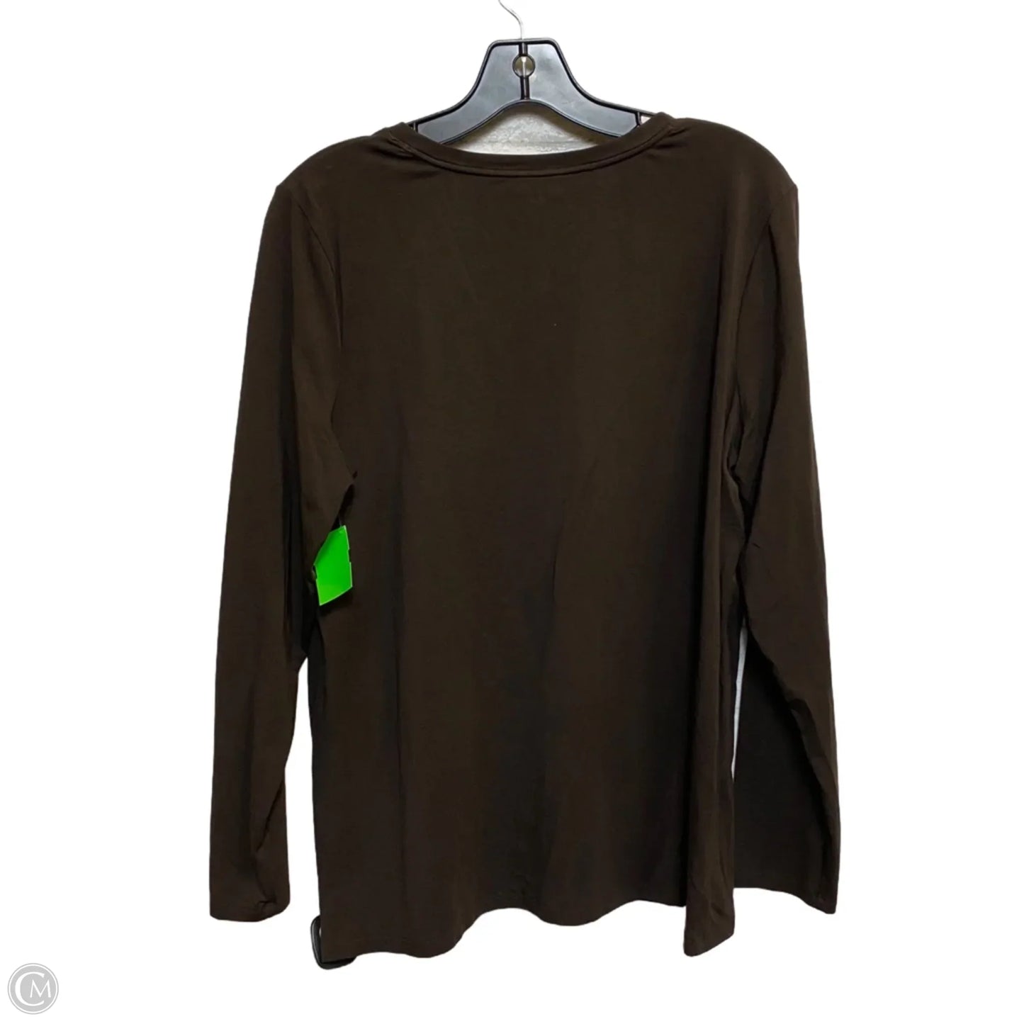 Top Long Sleeve Basic By Chicos In Brown, Size: L