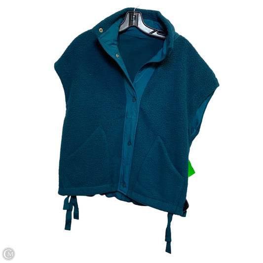 Vest Faux Fur & Sherpa By Clothes Mentor In Teal, Size: M