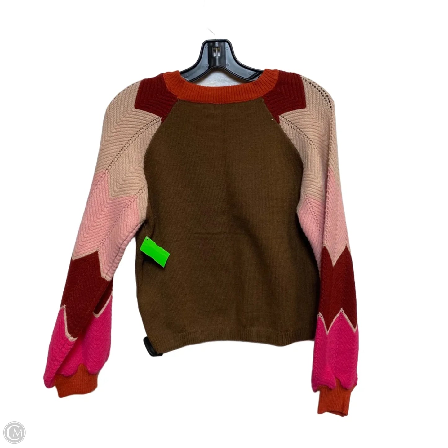 Sweater By Pink Lily In Brown & Pink, Size: M