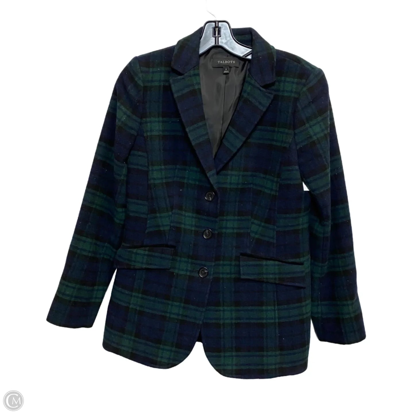 Blazer By Talbots In Blue & Green, Size: Xs