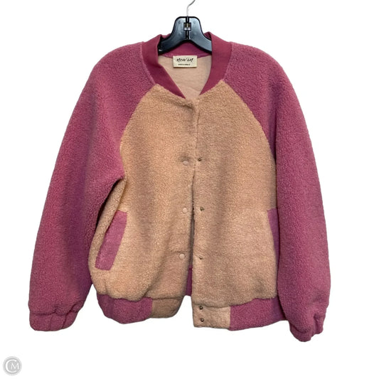 Jacket Faux Fur & Sherpa By New In In Pink, Size: S