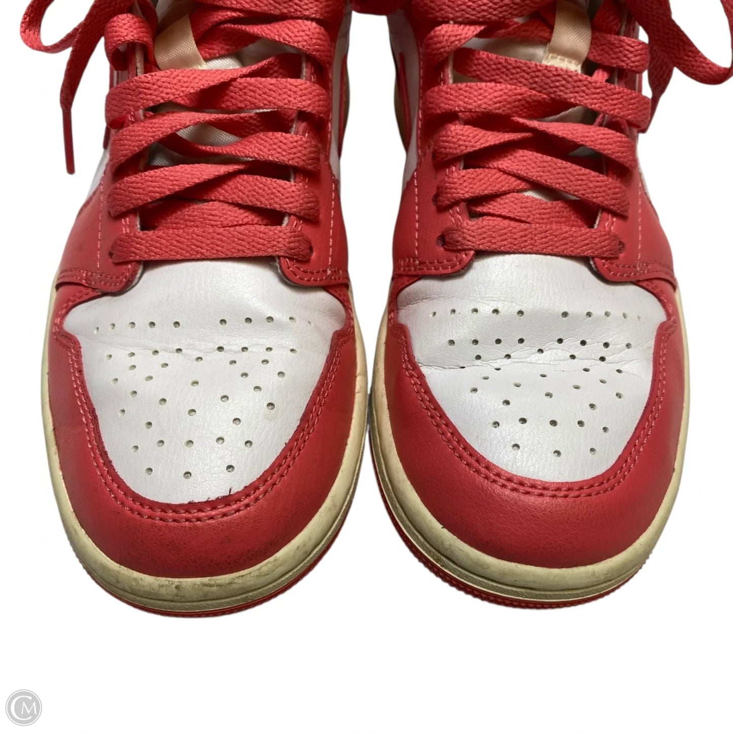 Shoes Luxury Designer By Jordan In Pink & White, Size: 7.5