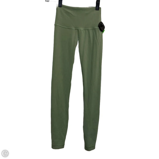 Athletic Leggings By Lululemon In Green, Size: Xs