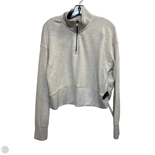 Athletic Sweatshirt Collar By Danskin In Tan, Size: L