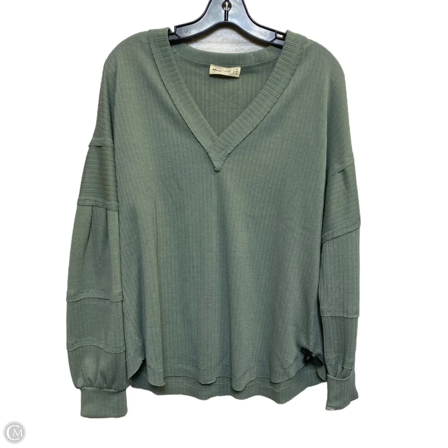 Top Long Sleeve By New In In Green, Size: M