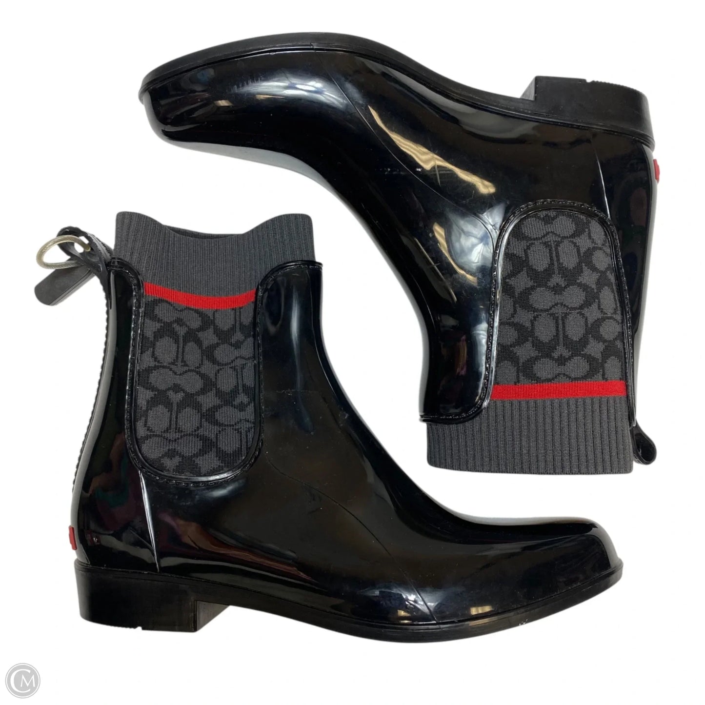 Boots Designer By Coach In Black, Size: 8