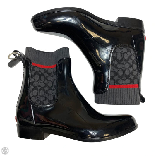 Boots Designer By Coach In Black, Size: 8