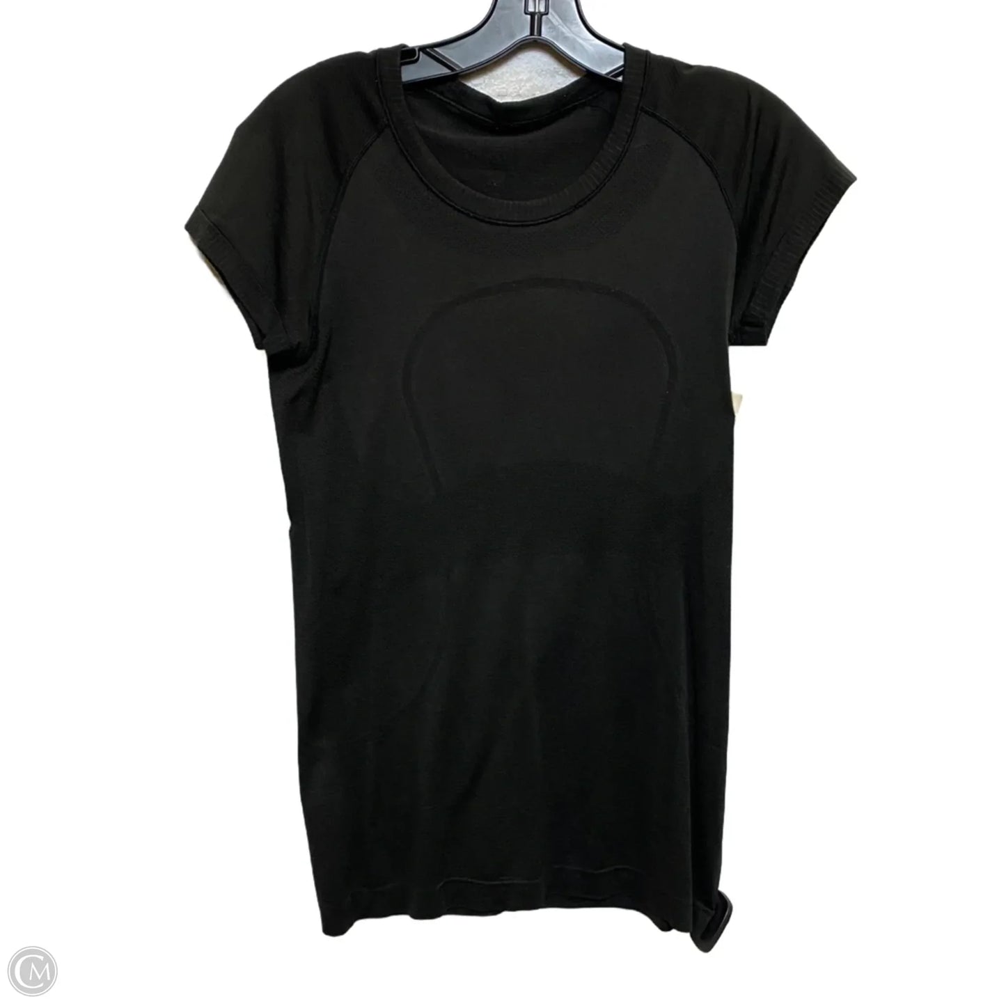 Athletic Top Short Sleeve By Lululemon In Black, Size: M
