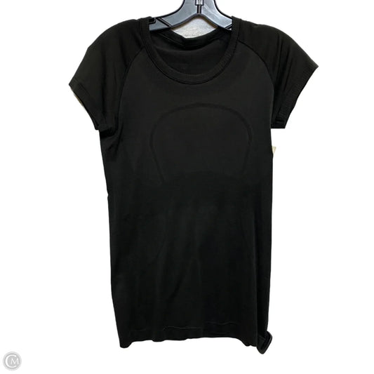 Athletic Top Short Sleeve By Lululemon In Black, Size: M