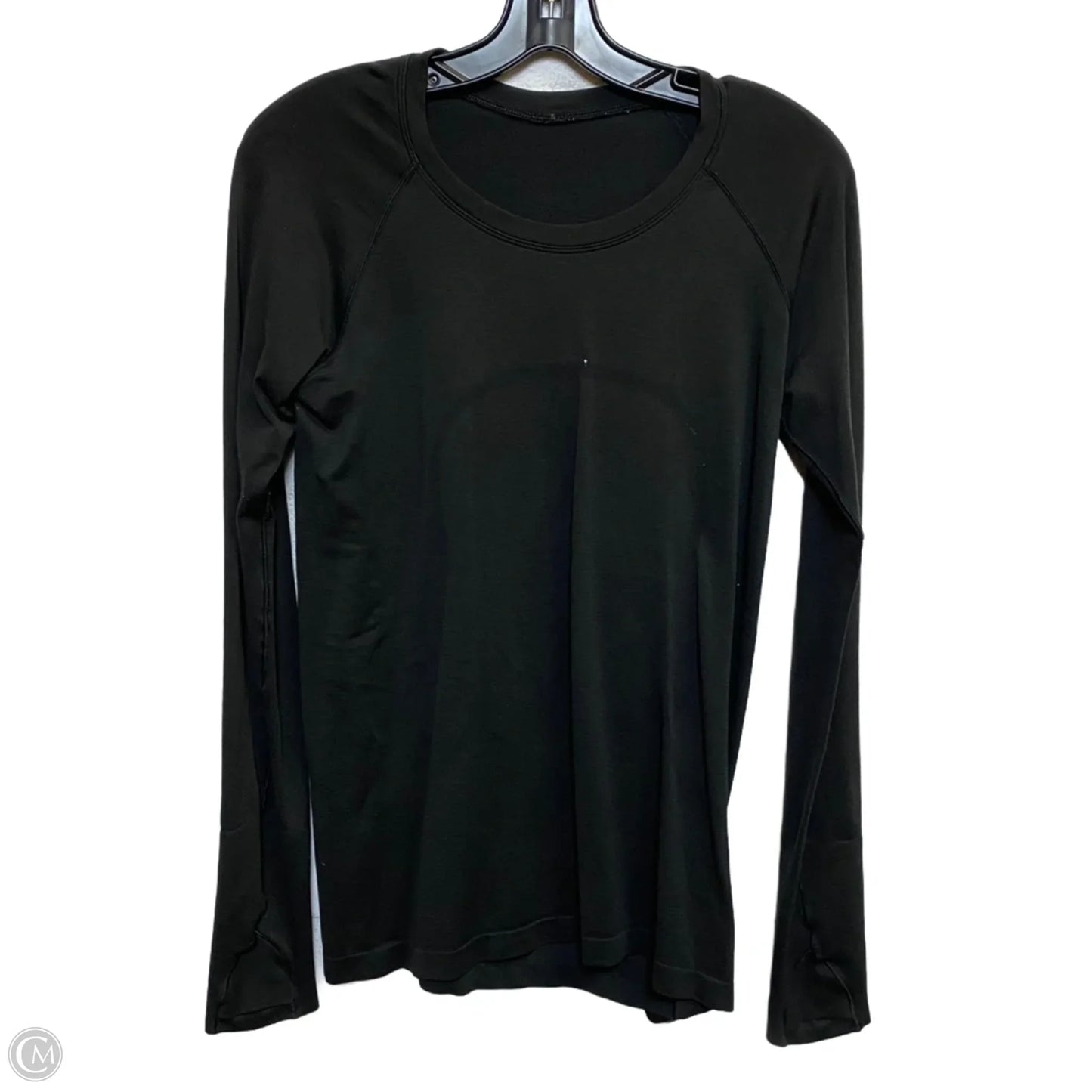 Athletic Top Long Sleeve Crewneck By Lululemon In Black, Size: M