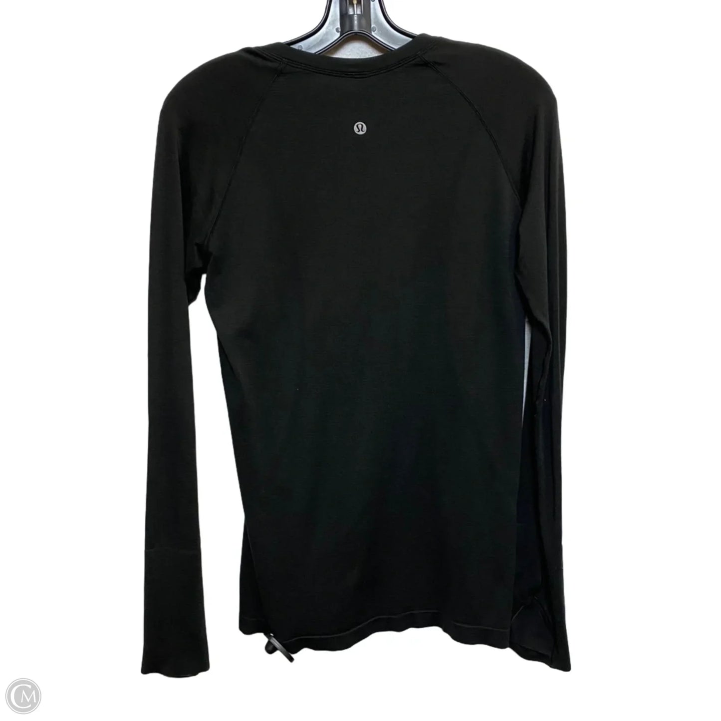 Athletic Top Long Sleeve Crewneck By Lululemon In Black, Size: M