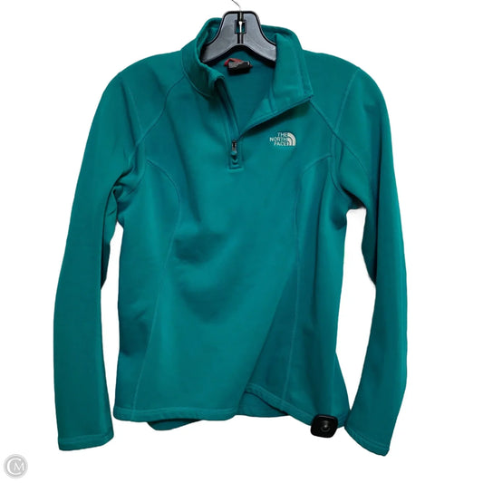 Athletic Top Long Sleeve Collar By The North Face In Green, Size: S