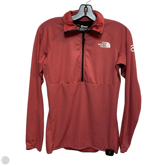 Athletic Top Long Sleeve Collar By The North Face In Pink, Size: S