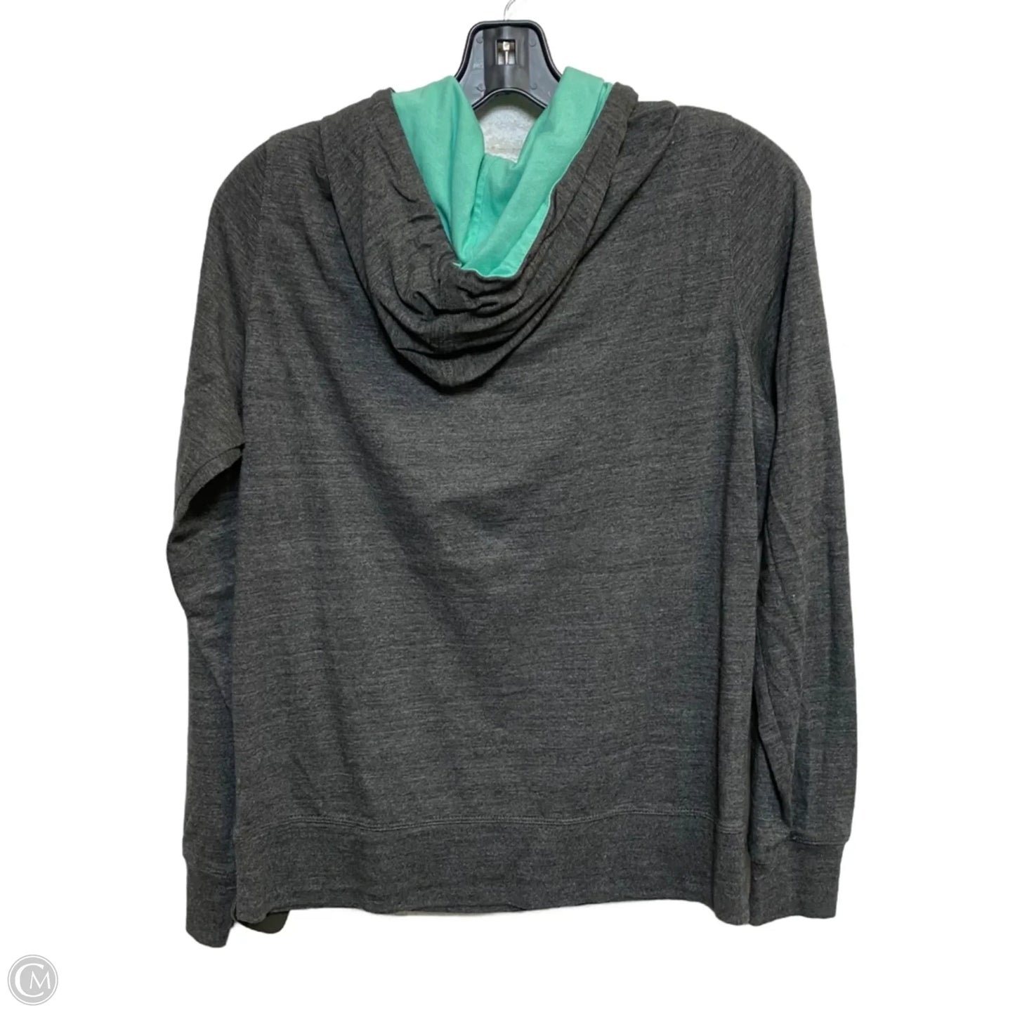 Athletic Top Long Sleeve Hoodie By The North Face In Grey, Size: L