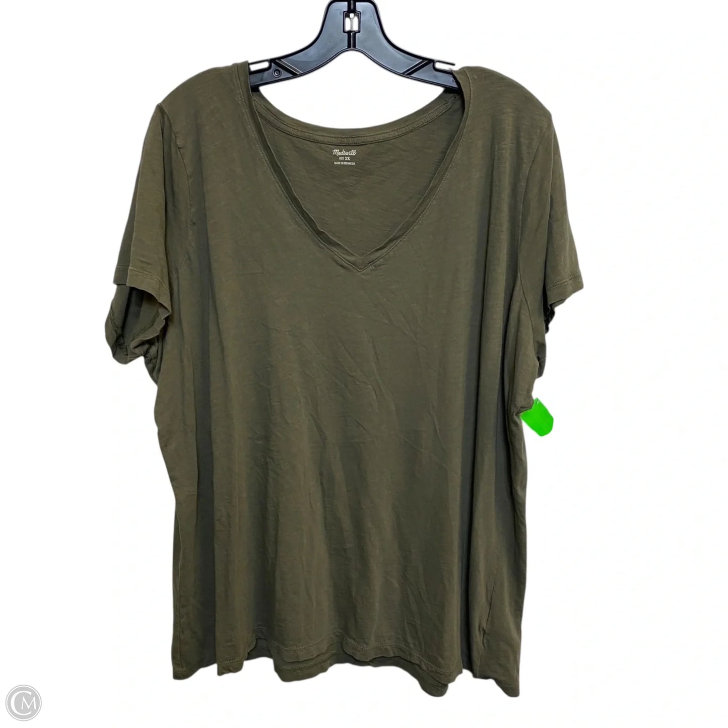 Top Short Sleeve Basic By Madewell In Green, Size: 2x