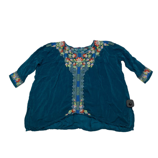 Teal Top Long Sleeve Designer Johnny Was, Size Xs
