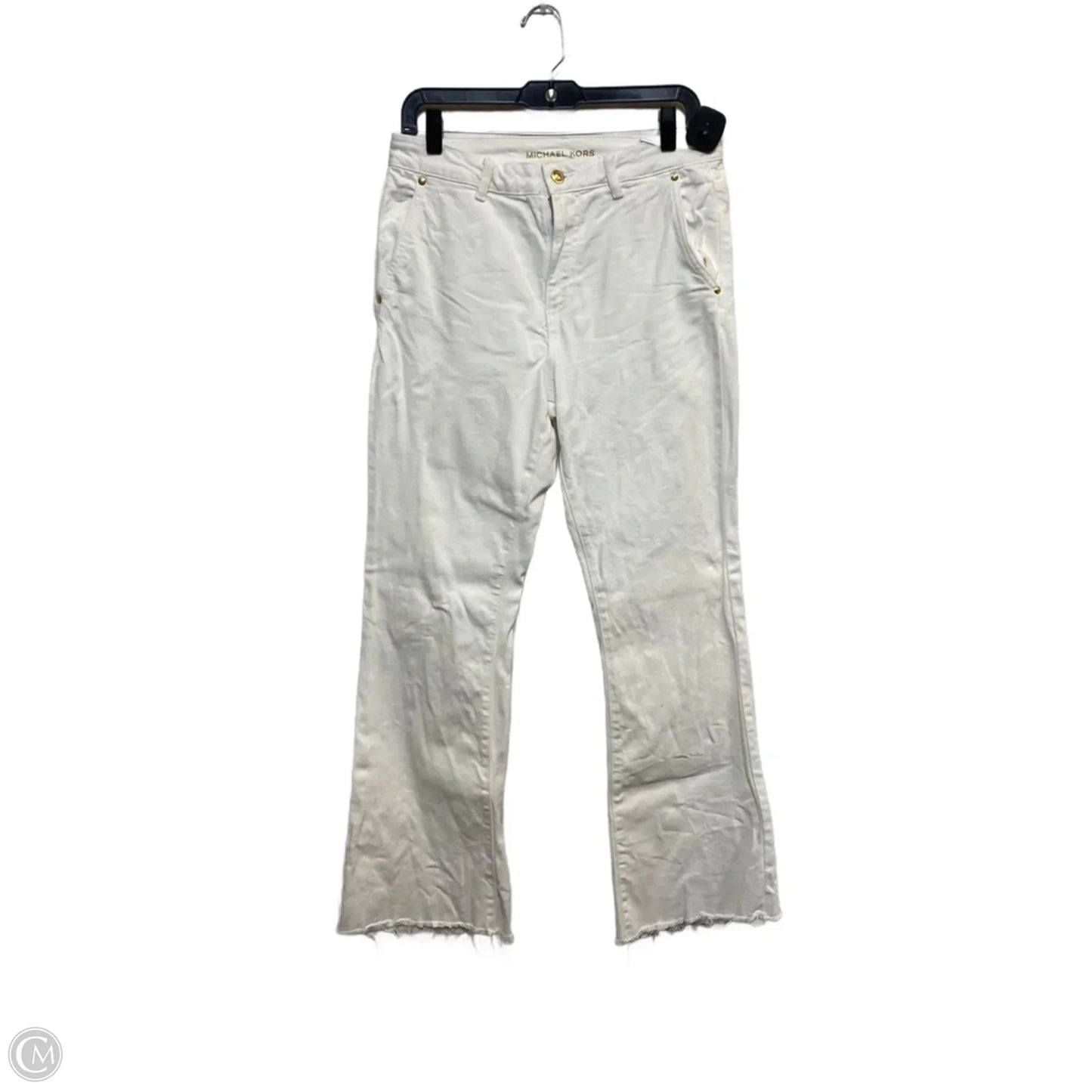 Jeans Boot Cut By Michael By Michael Kors In White Denim, Size: 8