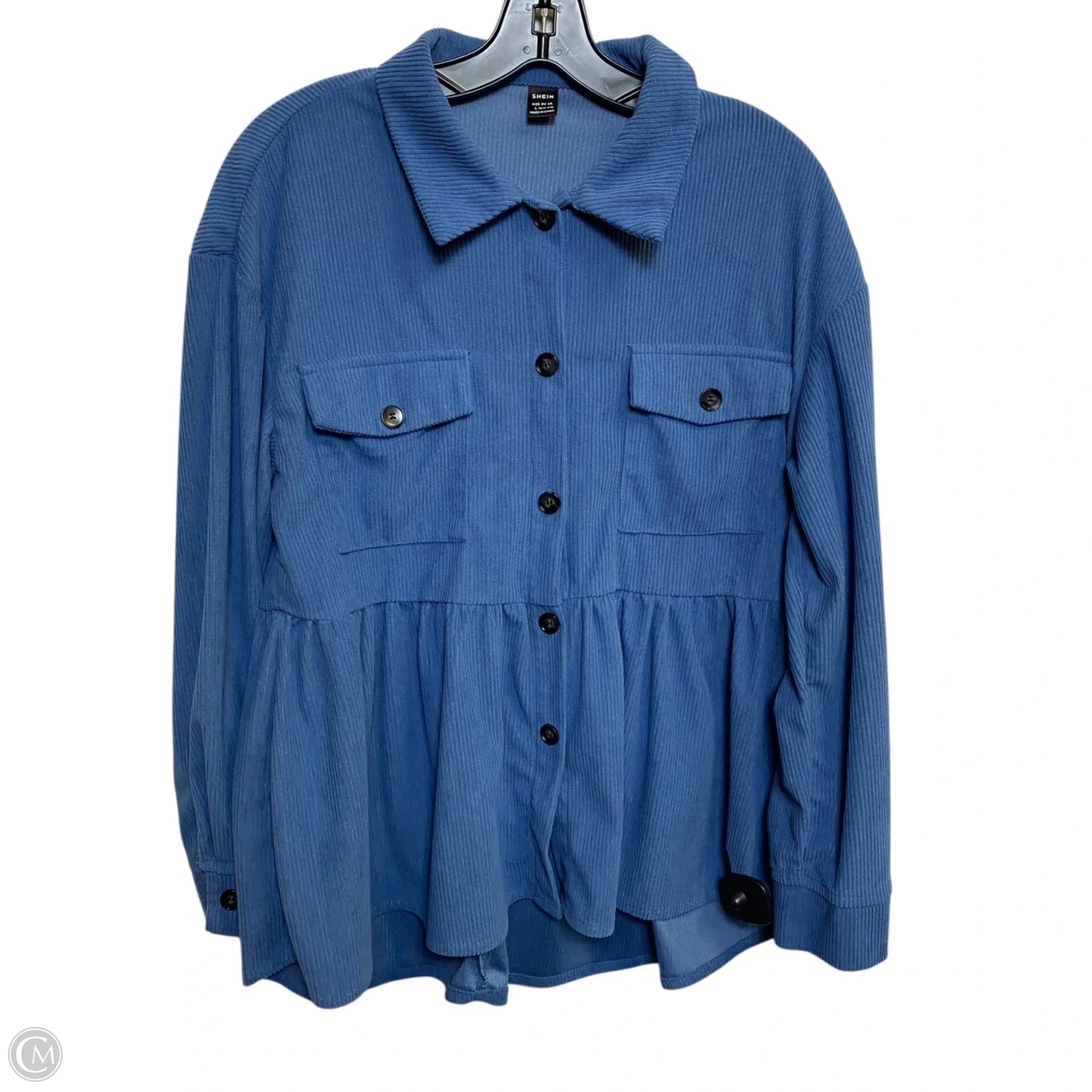 Top Long Sleeve By Shein In Blue, Size: M