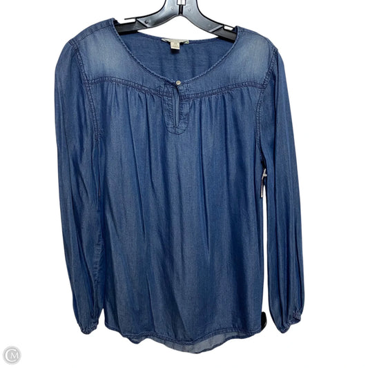 Top Long Sleeve By Cato In Blue, Size: M