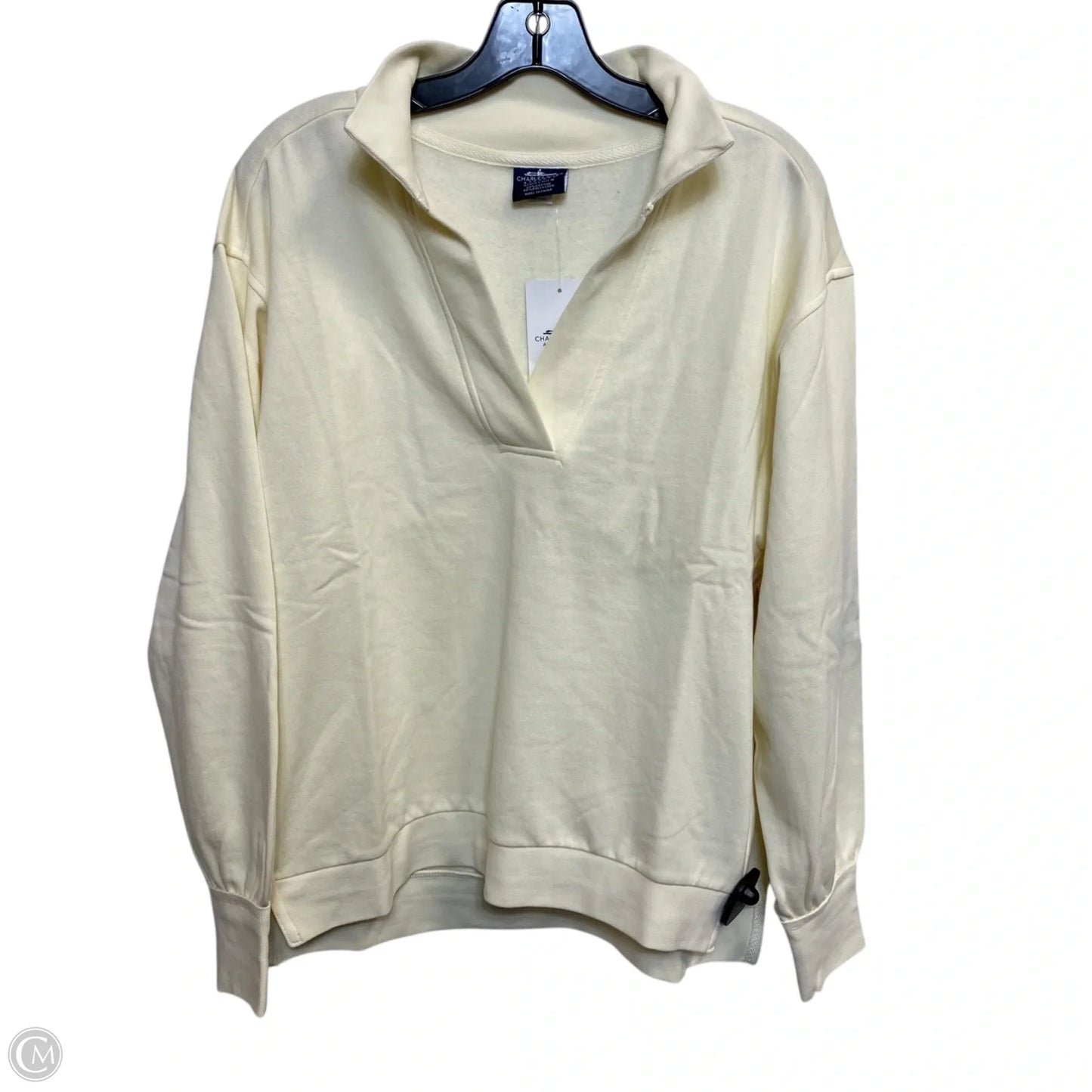 Sweatshirt Collar By Charles River Apparel In Cream, Size: M