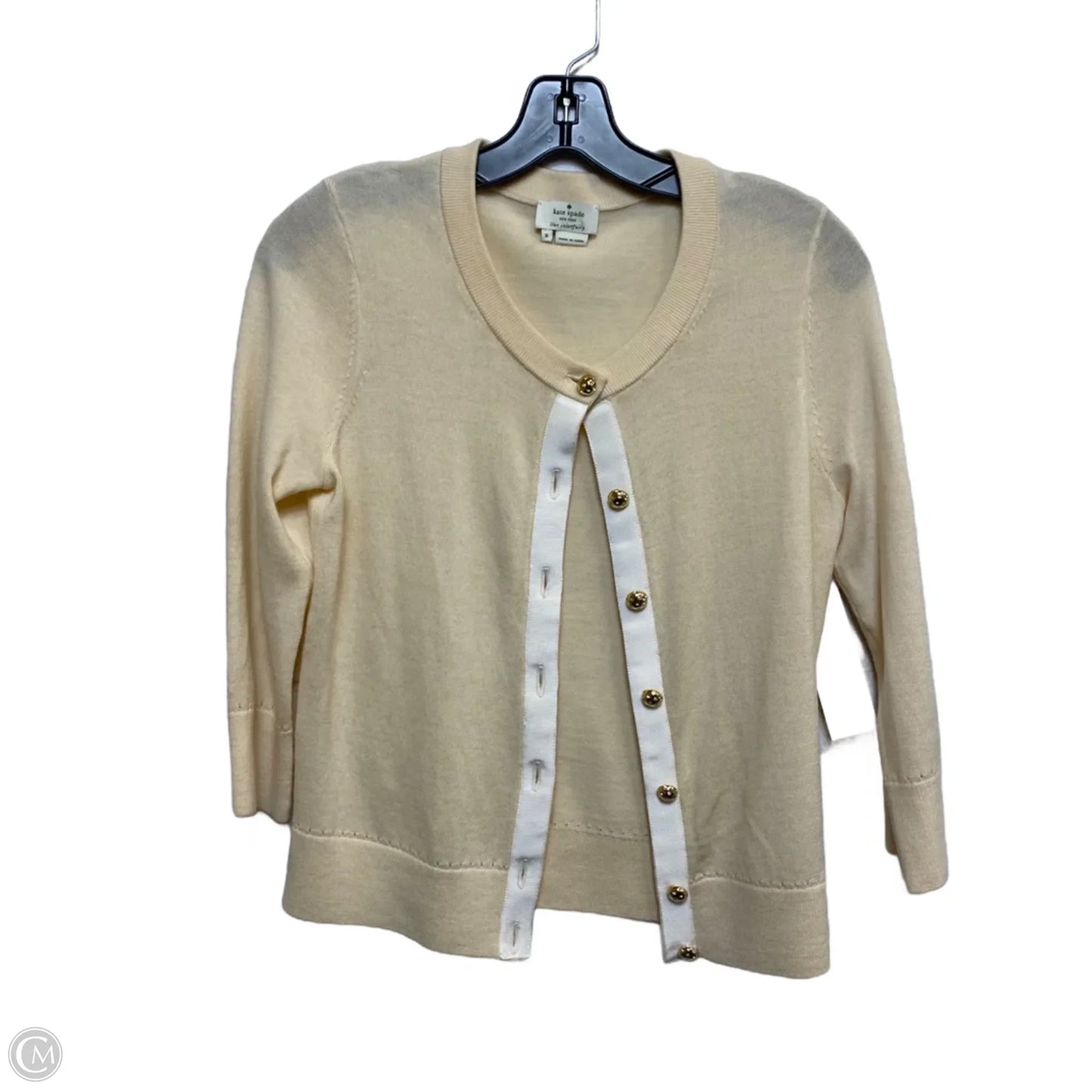 Cardigan Designer By Kate Spade In Tan, Size: S