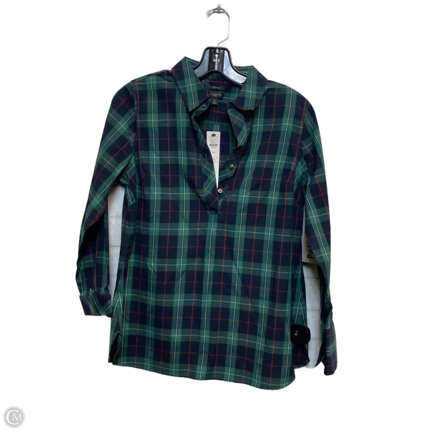 Top Long Sleeve By Talbots In Blue & Green, Size: Sp