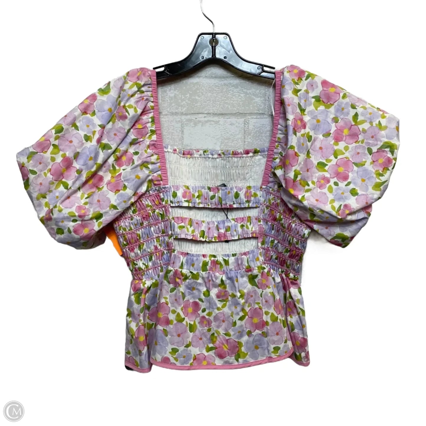 Top Short Sleeve By Strut & Bolt In Pink & Purple, Size: L