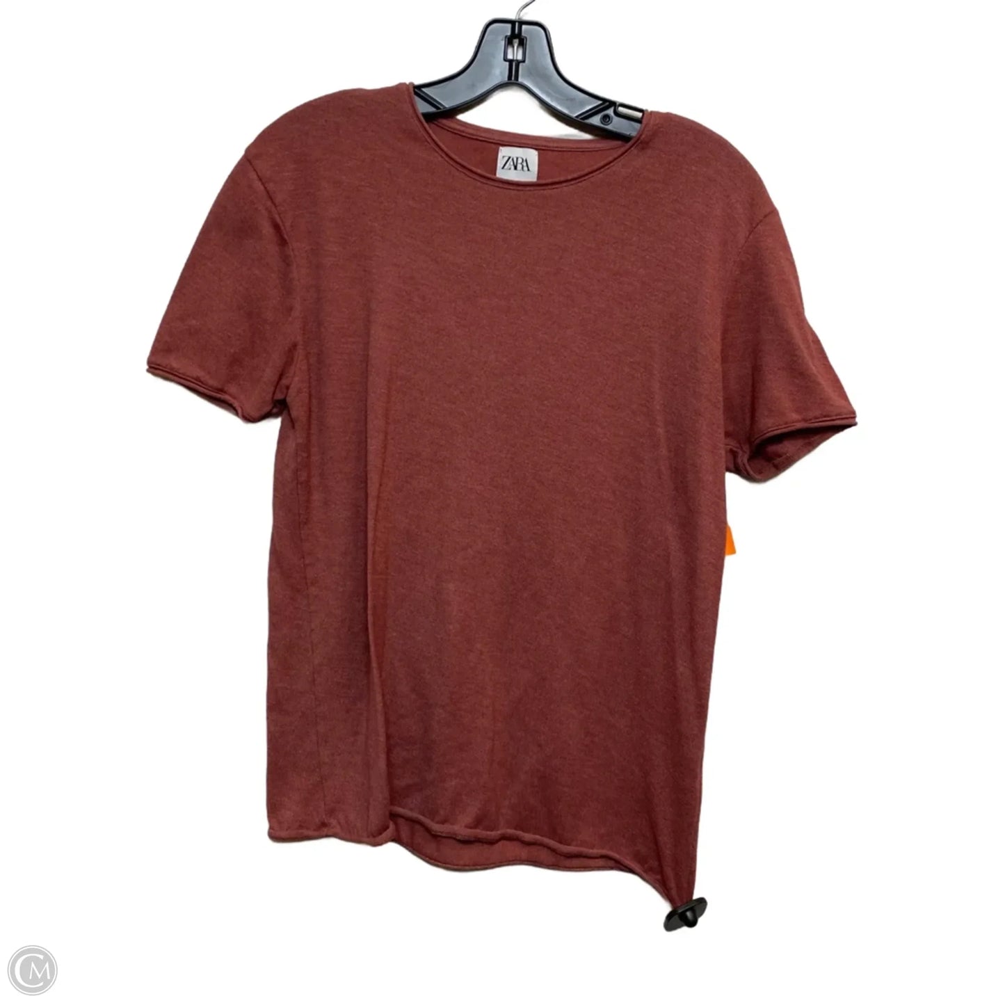 Top Short Sleeve By Zara In Red, Size: M