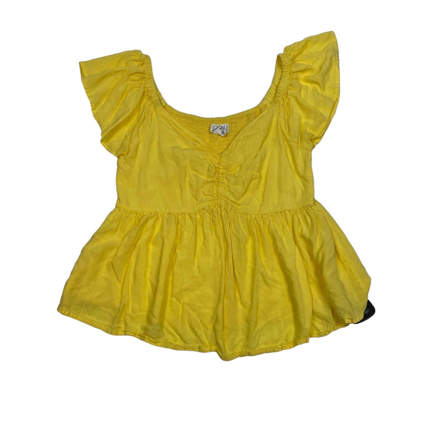 Yellow Top Short Sleeve Japna, Size M