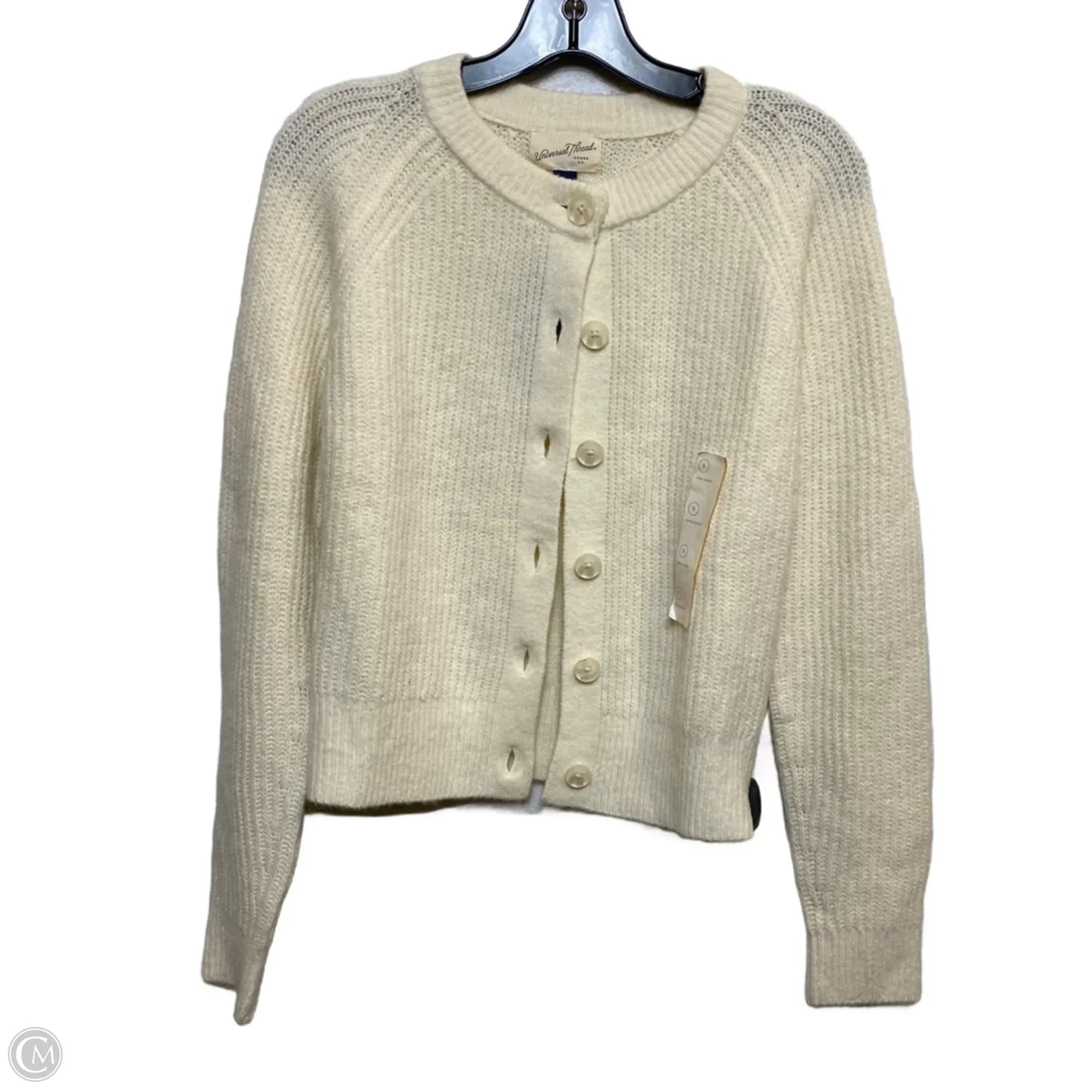 Sweater Cardigan By Universal Thread In Cream, Size: S