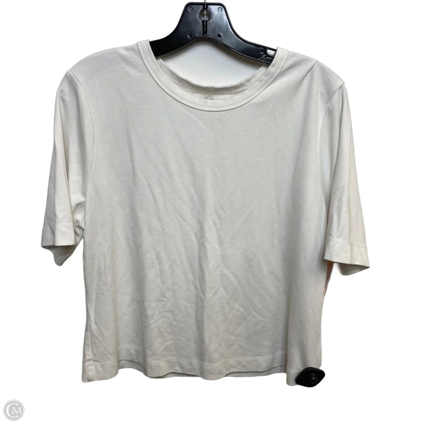 Top Short Sleeve Basic By Adrienne Vittadini In White, Size: Xl