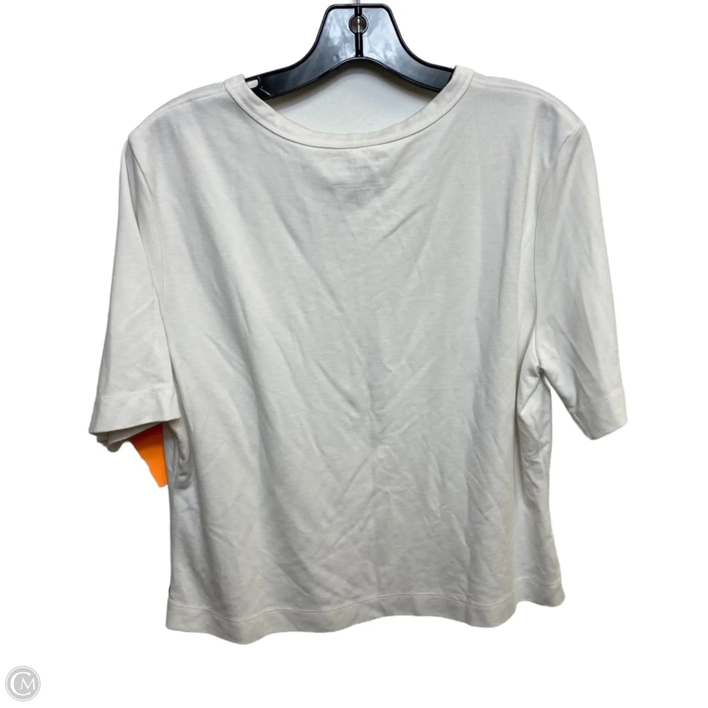 Top Short Sleeve Basic By Adrienne Vittadini In White, Size: Xl