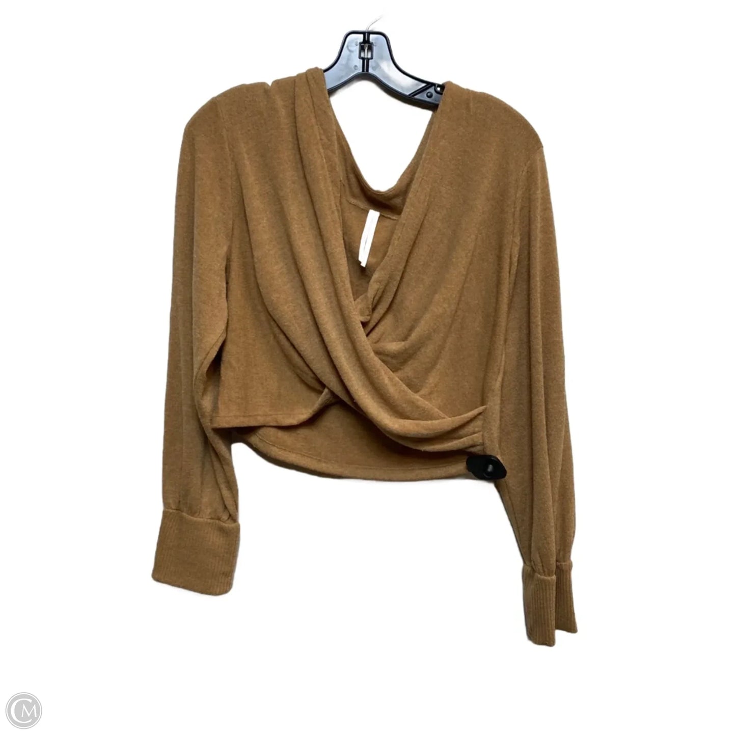 Top Long Sleeve By Anthropologie In Brown, Size: M
