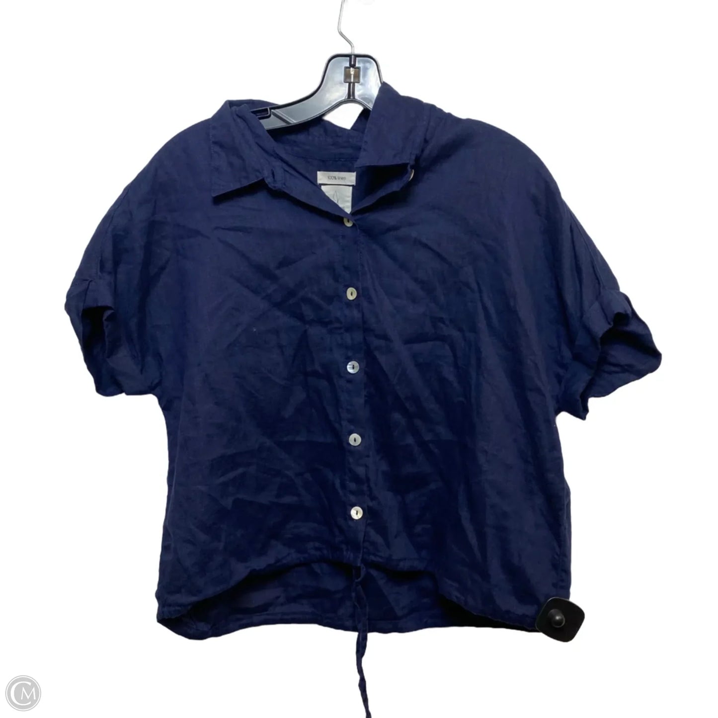 Top Short Sleeve By Joie In Navy, Size: L