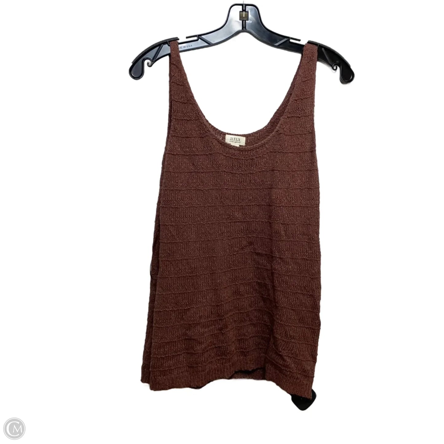 Top Sleeveless By Ana In Brown, Size: Xl