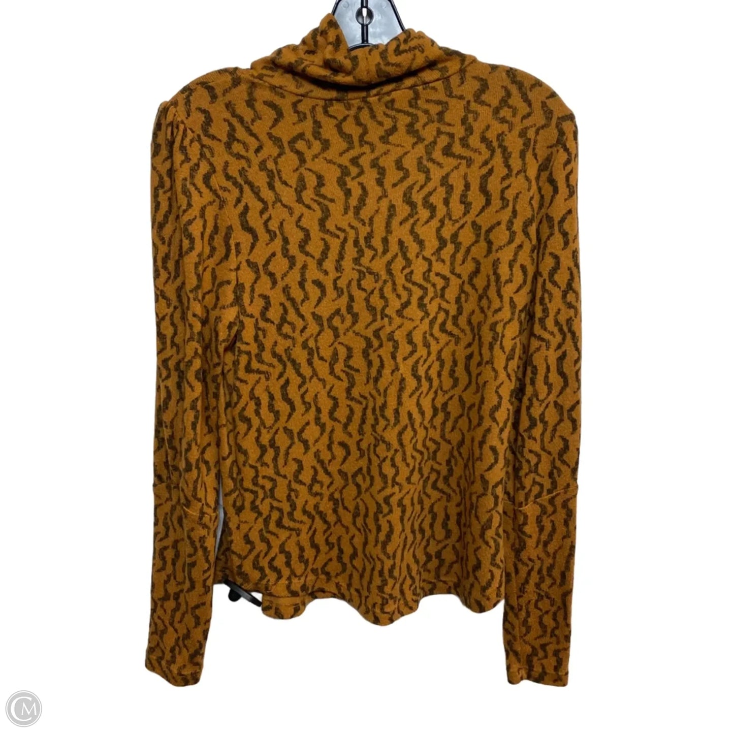 Top Long Sleeve By Anthropologie In Brown, Size: S