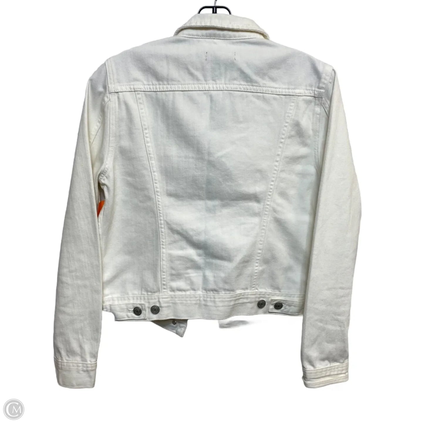 Jacket Denim By J. Crew In Cream Denim, Size: L
