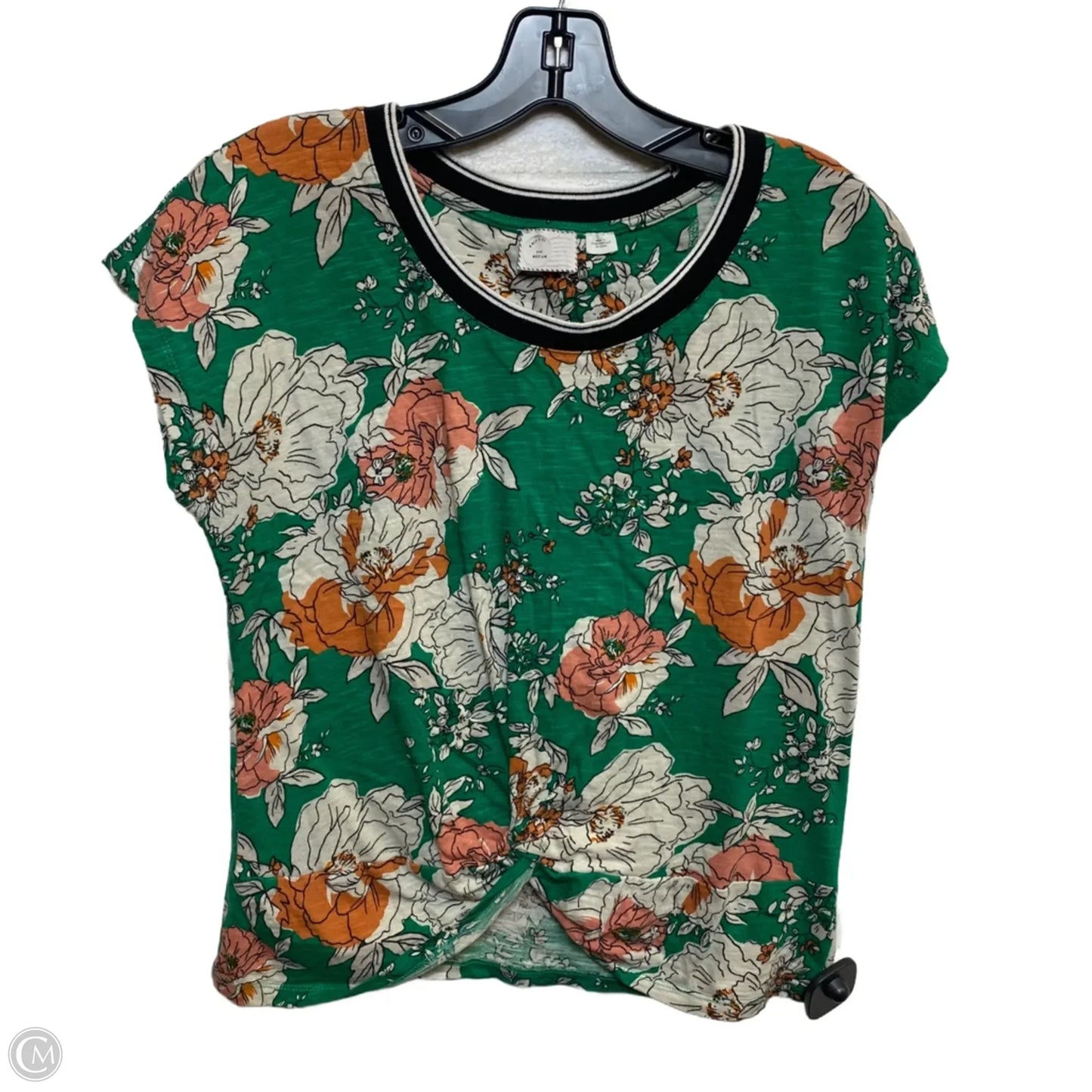 Top Sleeveless By Postmark In Cream & Green, Size: M