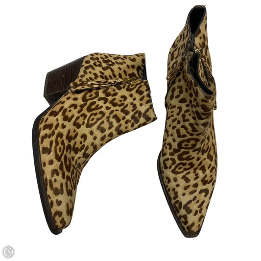 Boots Ankle Heels By Sam Edelman In Animal Print, Size: 7.5