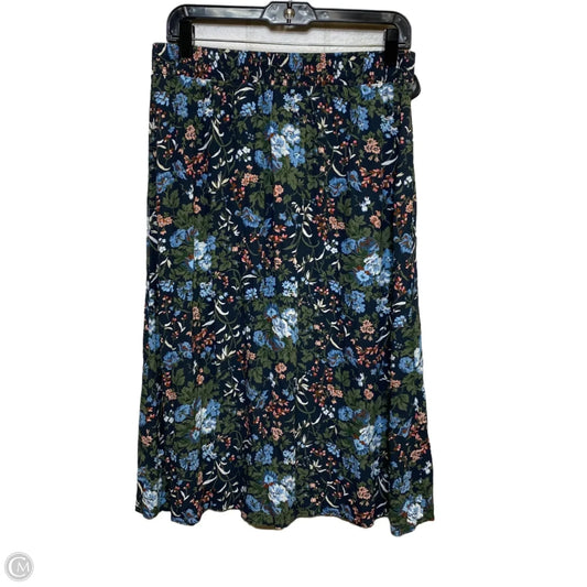 Skirt Midi By Loft In Blue & Green, Size: M